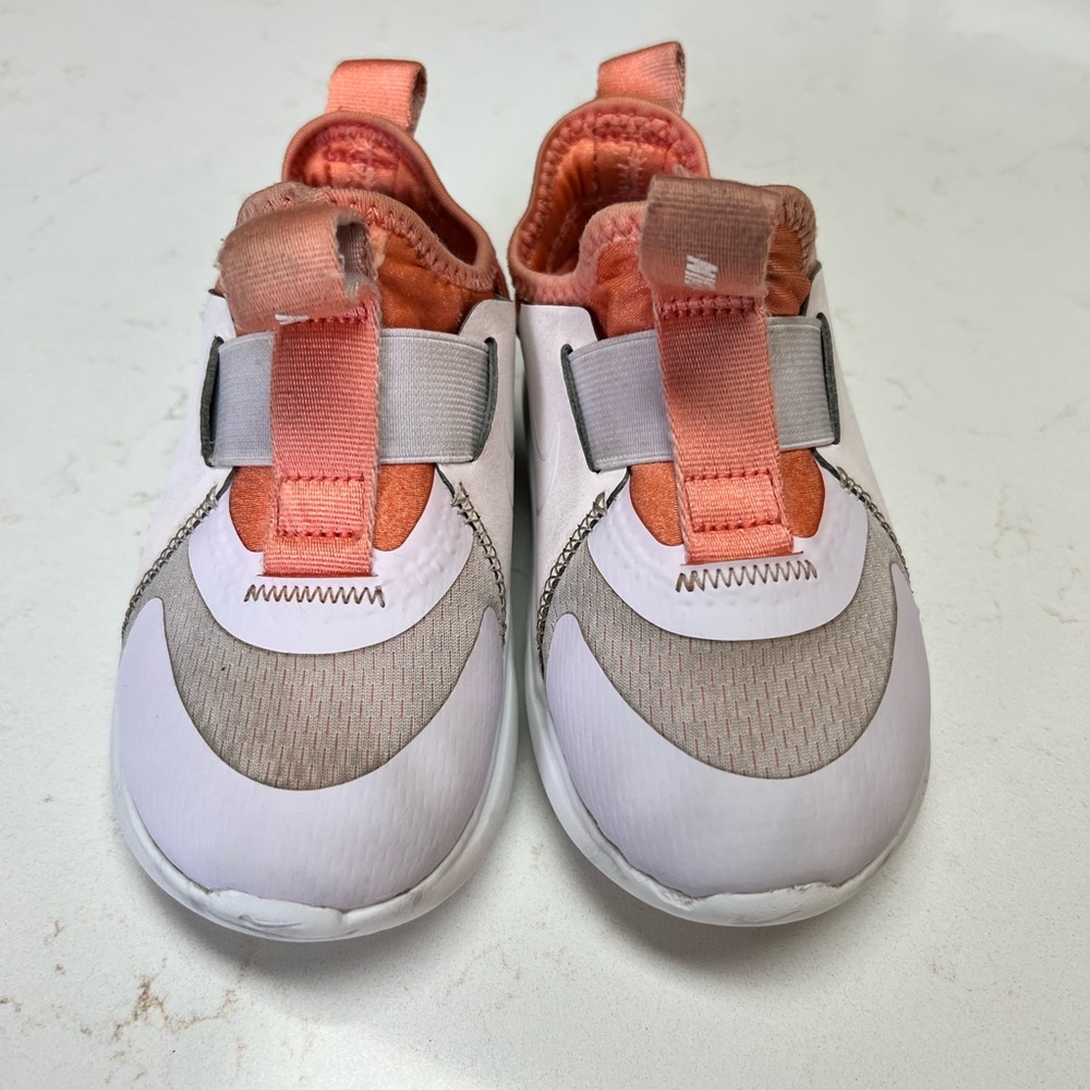 Nike Flex Plus Pink & Beige Slip On Running Sneakers CW7430-500 Toddler size 9C